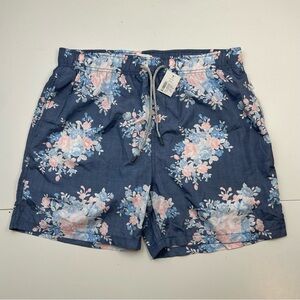 NEW Men's VINTAGE SUMMER SWIMWEAR Tropical Springs Print Swim Trunks Size XXL